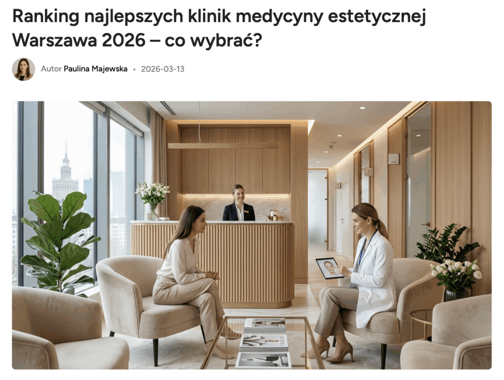 Ranking der Kliniken für ästhetische Medizin in Warschau 2026
